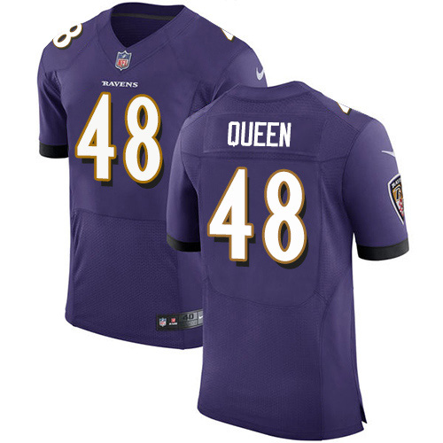 Personalized Ravens #48 Patrick Queen Purple Team Color Men’s Stitched NFL Untouchable Elite Jersey