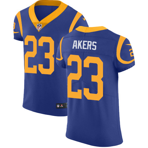 Personalized Rams #23 Cam Akers Royal Blue Alternate Men’s Stitched NFL New Elite Jersey