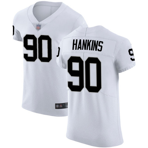Personalized Raiders #90 Johnathan Hankins White Men’s Stitched NFL Untouchable Elite Jersey