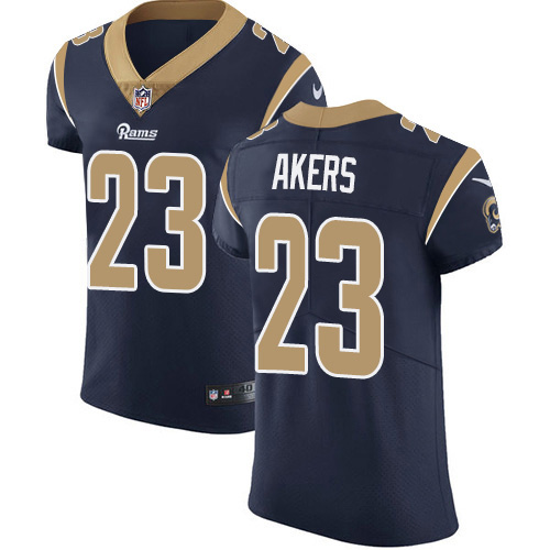 Personalized Rams #23 Cam Akers Navy Blue Team Color Men’s Stitched NFL Untouchable Elite Jersey