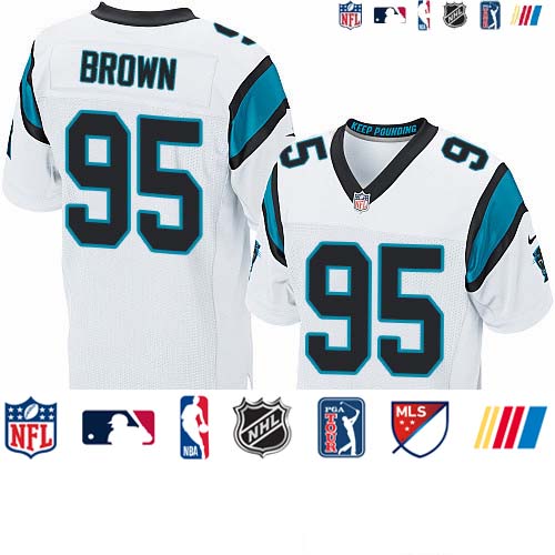Personalized Panthers #95 Derrick Brown White Men’s Stitched NFL New Elite Jersey
