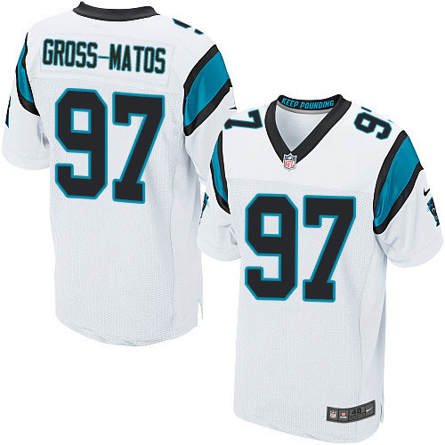 Personalized Panthers #97 Yetur Gross-Matos White Men’s Stitched NFL New Elite Jersey