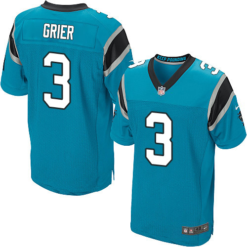 Personalized Panthers #3 Will Grier Blue Alternate Men’s Stitched NFL New Elite Jersey