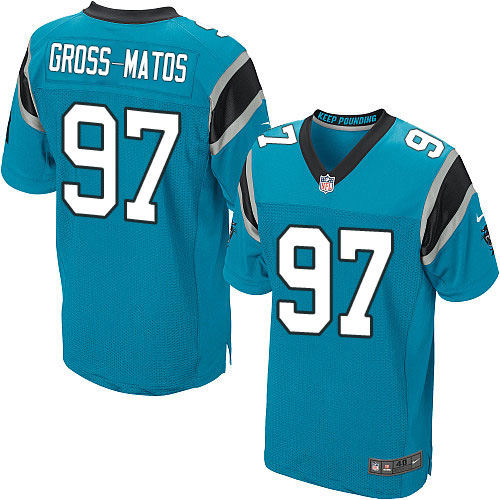 Personalized Panthers #97 Yetur Gross-Matos Blue Alternate Men’s Stitched NFL New Elite Jersey