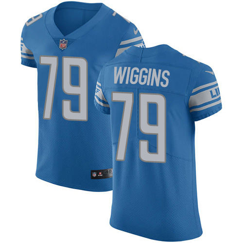 Personalized Lions #79 Kenny Wiggins Blue Team Color Men’s Stitched NFL Untouchable Elite Jersey