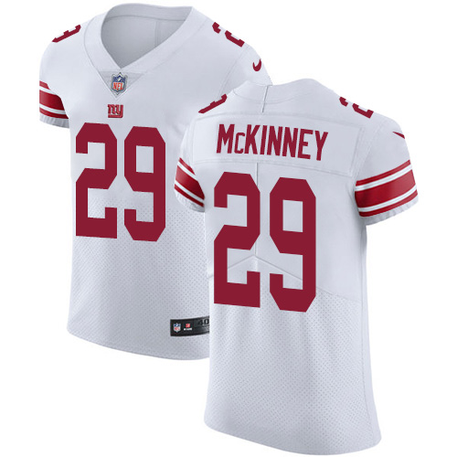 Personalized Giants #29 Xavier McKinney White Men’s Stitched NFL New Elite Jersey