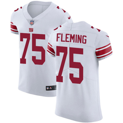 Personalized Giants #75 Cameron Fleming White Men’s Stitched NFL New Elite Jersey