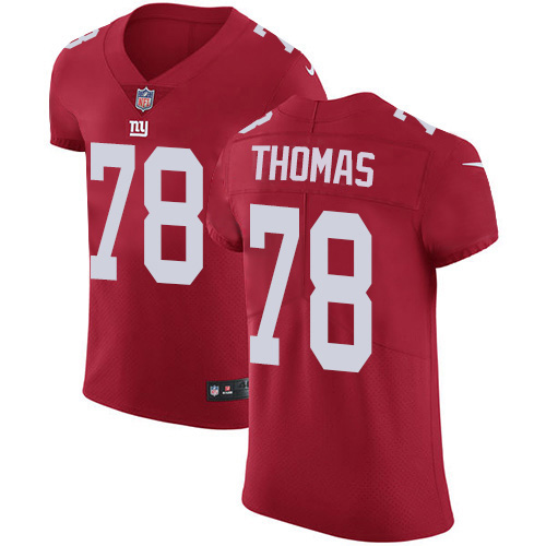Personalized Giants #78 Andrew Thomas Red Alternate Men’s Stitched NFL New Elite Jersey