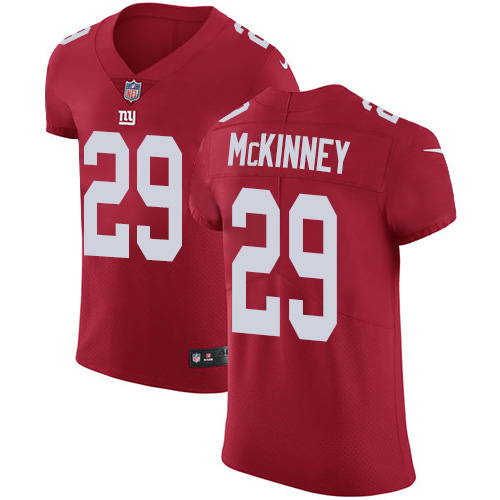 Personalized Giants #29 Xavier McKinney Red Alternate Men’s Stitched NFL New Elite Jersey