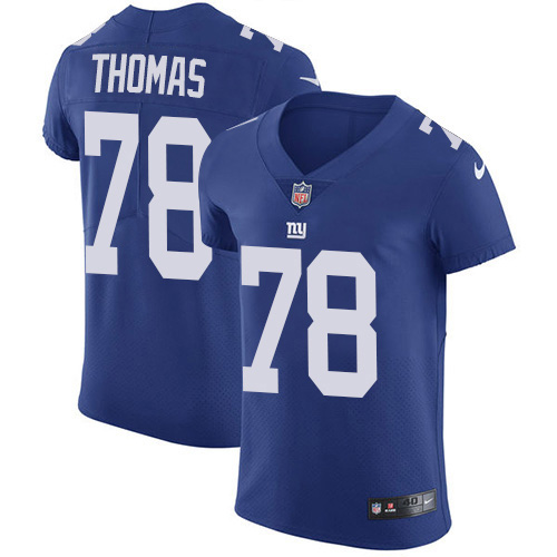 Personalized Giants #78 Andrew Thomas Royal Blue Team Color Men’s Stitched NFL Untouchable Elite Jersey