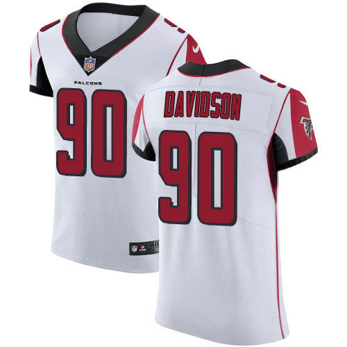 Personalized Falcons #90 Marlon Davidson White Men’s Stitched NFL New Elite Jersey