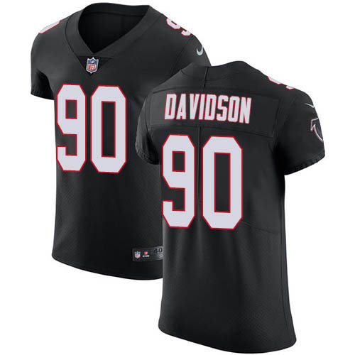 Personalized Falcons #90 Marlon Davidson Black Alternate Men’s Stitched NFL New Elite Jersey