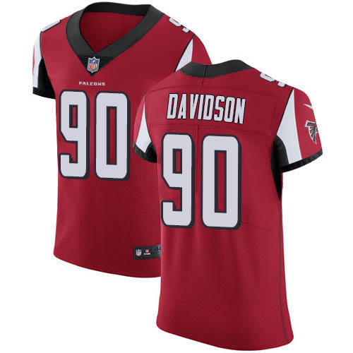 Personalized Falcons #90 Marlon Davidson Red Team Color Men’s Stitched NFL Untouchable Elite Jersey