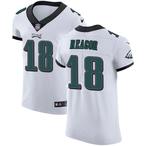 Personalized Eagles #18 Jalen Reagor White Men’s Stitched NFL New Elite Jersey