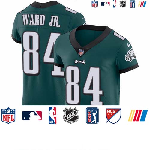 Personalized Eagles #84 Greg Ward Jr. Green Team Color Men’s Stitched NFL Untouchable Elite Jersey