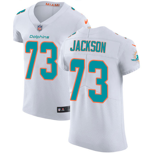 Personalized Dolphins #73 Austin Jackson White Men’s Stitched NFL New Elite Jersey