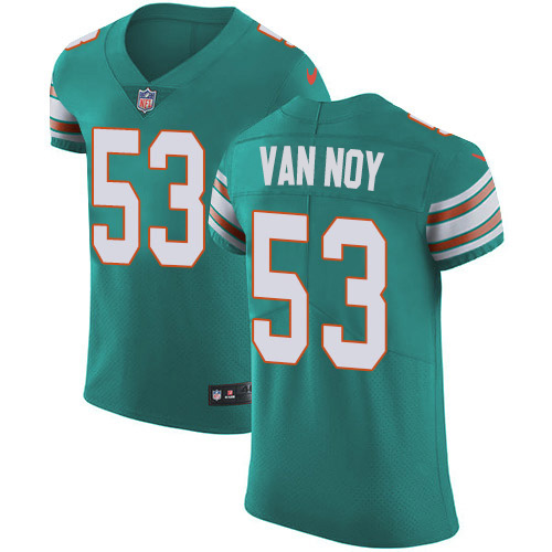 Personalized Dolphins #53 Kyle Van Noy Aqua Green Alternate Men’s Stitched NFL New Elite Jersey