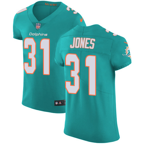 Personalized Dolphins #31 Byron Jones Aqua Green Team Color Men’s Stitched NFL Untouchable Elite Jersey