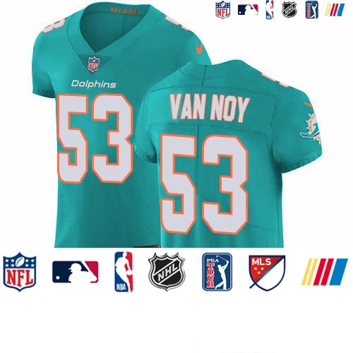 Personalized Dolphins #53 Kyle Van Noy Aqua Green Team Color Men’s Stitched NFL Untouchable Elite Jersey