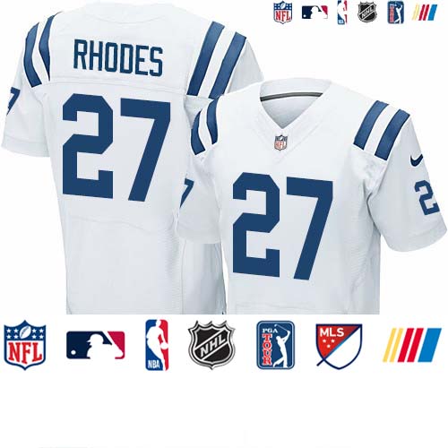 Personalized Colts #27 Xavier Rhodes White Men’s Stitched NFL New Elite Jersey