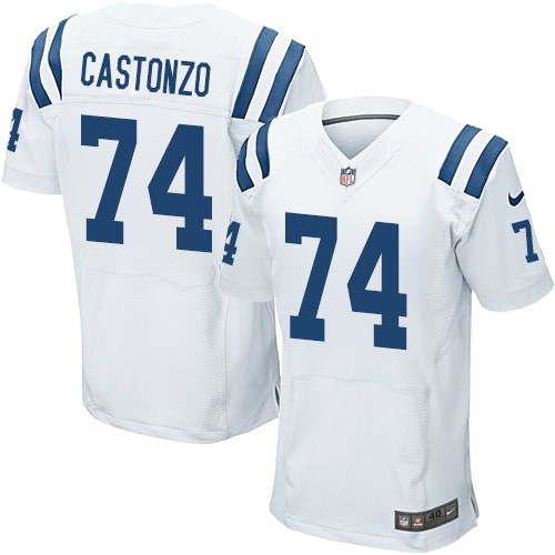 Personalized Colts #74 Anthony Castonzo White Men’s Stitched NFL New Elite Jersey