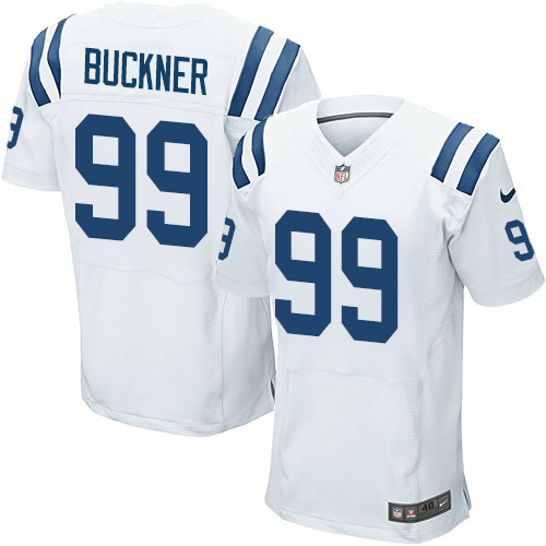 Personalized Colts #99 DeForest Buckner White Men’s Stitched NFL New Elite Jersey