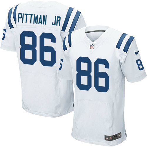 Personalized Colts #86 Michael Pittman Jr. White Men’s Stitched NFL New Elite Jersey