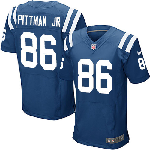 Personalized Colts #86 Michael Pittman Jr. Royal Blue Team Color Men’s Stitched NFL Untouchable Elite Jersey
