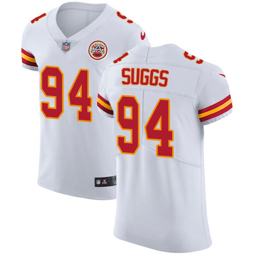 Personalized Chiefs #94 Terrell Suggs White Men’s Stitched NFL New Elite Jersey