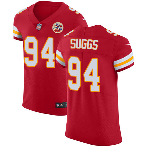Personalized Chiefs #94 Terrell Suggs Red Team Color Men’s Stitched NFL Untouchable Elite Jersey