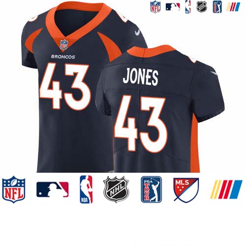 Personalized Broncos #43 Joe Jones Navy Blue Alternate Men’s Stitched NFL New Elite Jersey