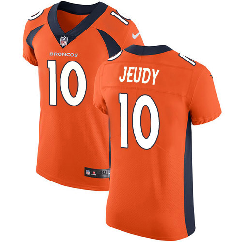 Personalized Broncos #10 Jerry Jeudy Orange Team Color Men’s Stitched NFL Untouchable Elite Jersey