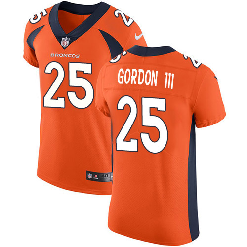 Personalized Broncos #25 Melvin Gordon III Orange Team Color Men’s Stitched NFL Untouchable Elite Jersey