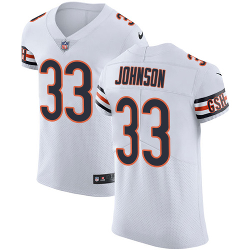 Personalized Bears #33 Jaylon Johnson White Men’s Stitched NFL New Elite Jersey