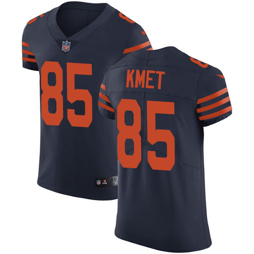 Personalized Bears #85 Cole Kmet Navy Blue Alternate Men’s Stitched NFL Untouchable Elite Jersey