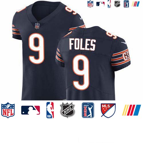 Personalized Bears #9 Nick Foles Navy Blue Team Color Men’s Stitched NFL Untouchable Elite Jersey
