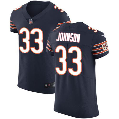 Personalized Bears #33 Jaylon Johnson Navy Blue Team Color Men’s Stitched NFL Untouchable Elite Jersey