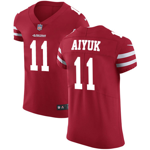 Personalized 49ers #11 Brandon Aiyuk Red Team Color Men’s Stitched NFL Untouchable Elite Jersey