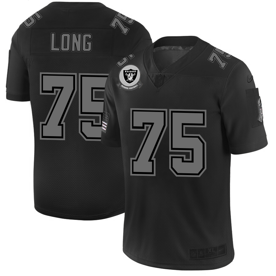 Personalized Raiders #75 Howie Long Men’s Black 2019 Salute to Service Limited Stitched NFL Jersey