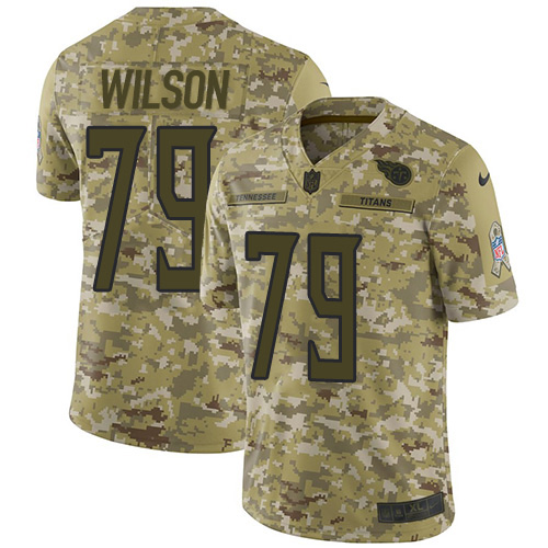 Personalized Titans #79 Isaiah Wilson Camo Men’s Stitched NFL Limited 2018 Salute To Service Jersey