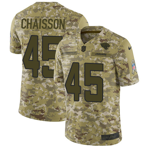 Personalized Jaguars #45 K’Lavon Chaisson Camo Men’s Stitched NFL Limited 2018 Salute To Service Jersey