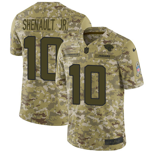 Personalized Jaguars #10 Laviska Shenault Jr. Camo Men’s Stitched NFL Limited 2018 Salute To Service Jersey