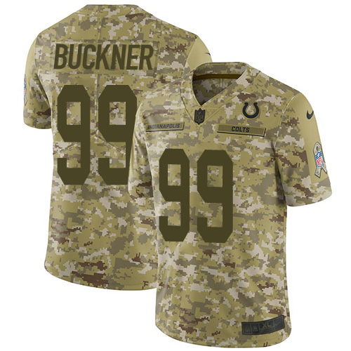 Personalized Colts #99 DeForest Buckner Camo Men’s Stitched NFL Limited 2018 Salute To Service Jersey