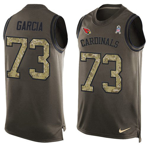 Personalized Cardinals #73 Max Garcia Green Men’s Stitched NFL Limited Salute To Service Tank Top Jersey