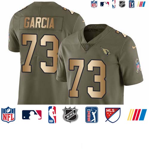 Personalized Cardinals #73 Max Garcia Olive Gold Men’s Stitched NFL Limited 2017 Salute To Service Jersey
