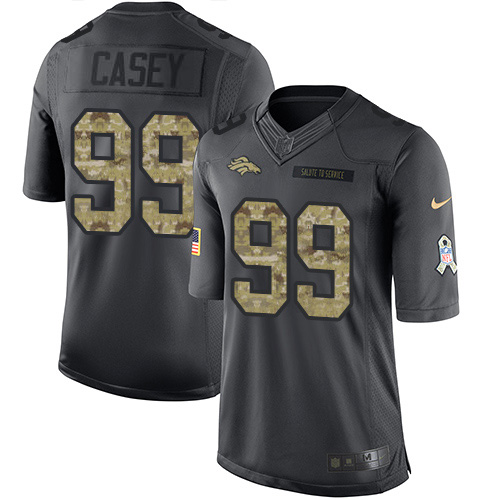 Personalized Broncos #99 Jurrell Casey Black Men’s Stitched NFL Limited 2016 Salute to Service Jersey