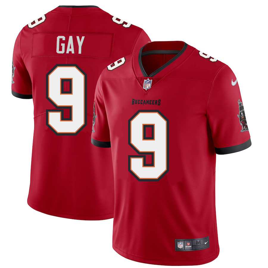 Personalized Tampa Bay Buccaneers #9 Matt Gay Men’s Red Limited Jersey