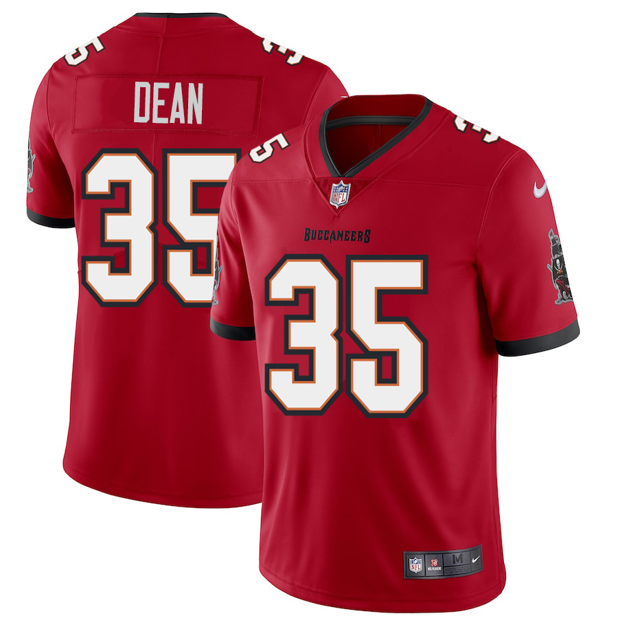 Personalized Tampa Bay Buccaneers #35 Jamel Dean Men’s Red Limited Jersey