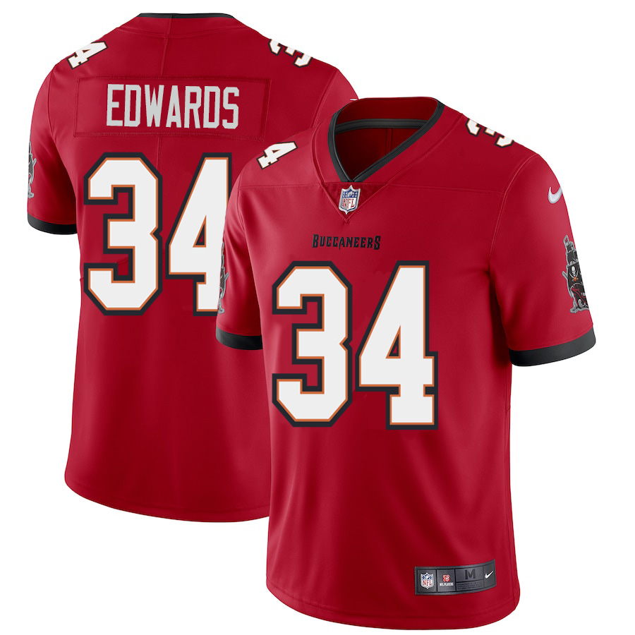 Personalized Tampa Bay Buccaneers #34 Mike Edwards Men’s Red Limited Jersey