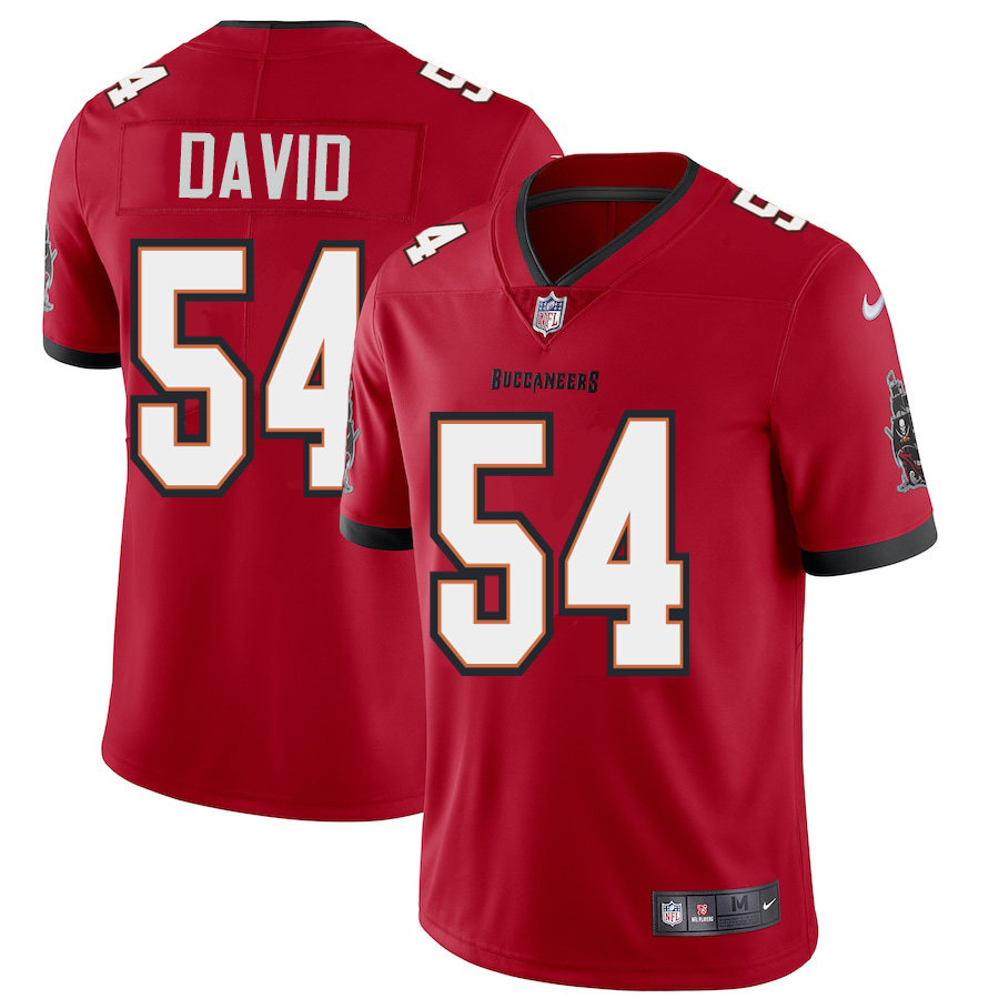 Personalized Tampa Bay Buccaneers #54 Lavonte David Men’s Red Limited Jersey